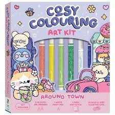 Cosy-Colouring-Art-Kit-Around-Town-Hinkler-9781488971198